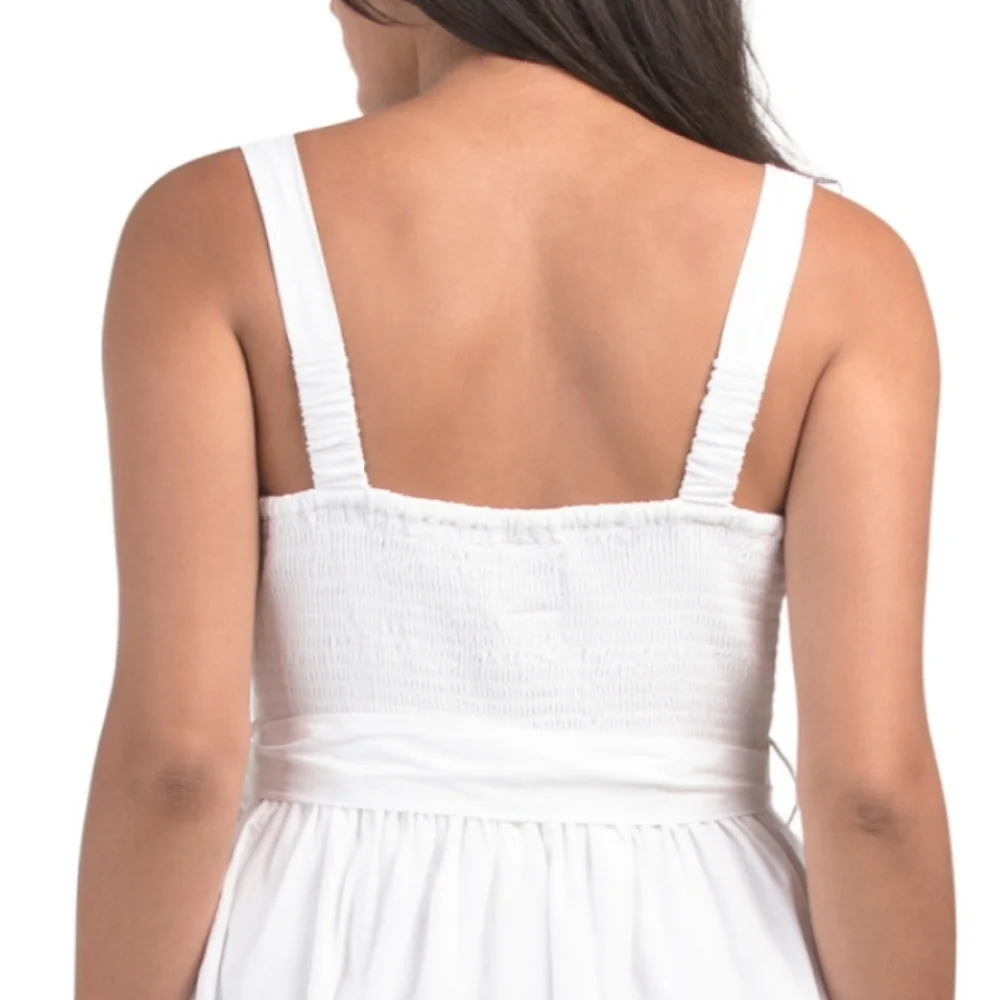 LEA Wome's Cotton Needlepoint Embroidered Midi Dress - Picture 4 of 6